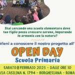 Open Day Scuola Elementare – 8 feb 2025 – Roma Borghesiana